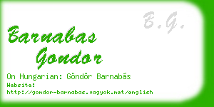 barnabas gondor business card